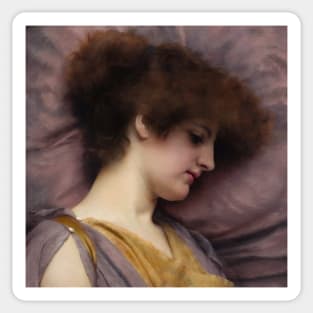 Far Away Thoughts by John William Godward Sticker